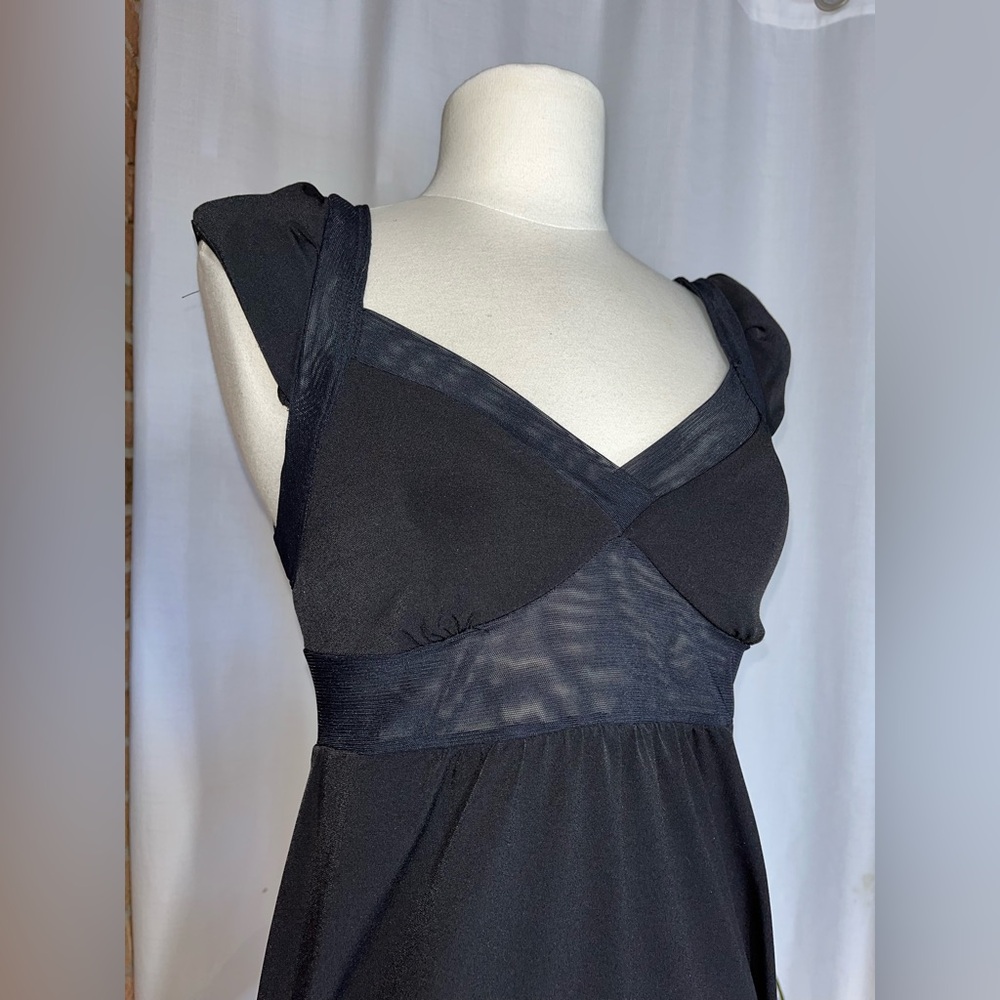 GUESS by Marciano Black Mesh Cutout Dress Open Back Bodycon Mini Medium - Picture 6 of 12